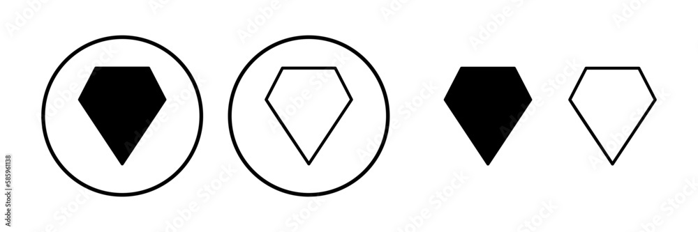 Diamond icon vector. gem icon. crystal stone