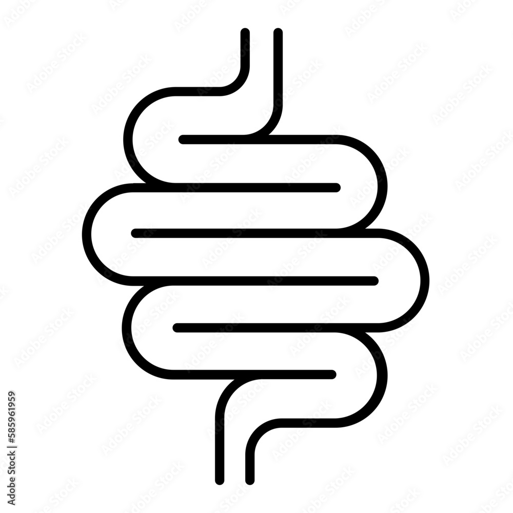 Intestine Outline Icon Intestine Outline Icon