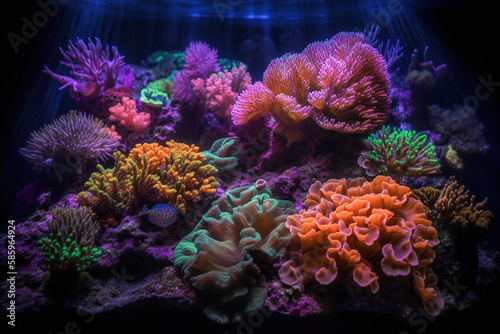 coral reef and coral. Generative Ai
