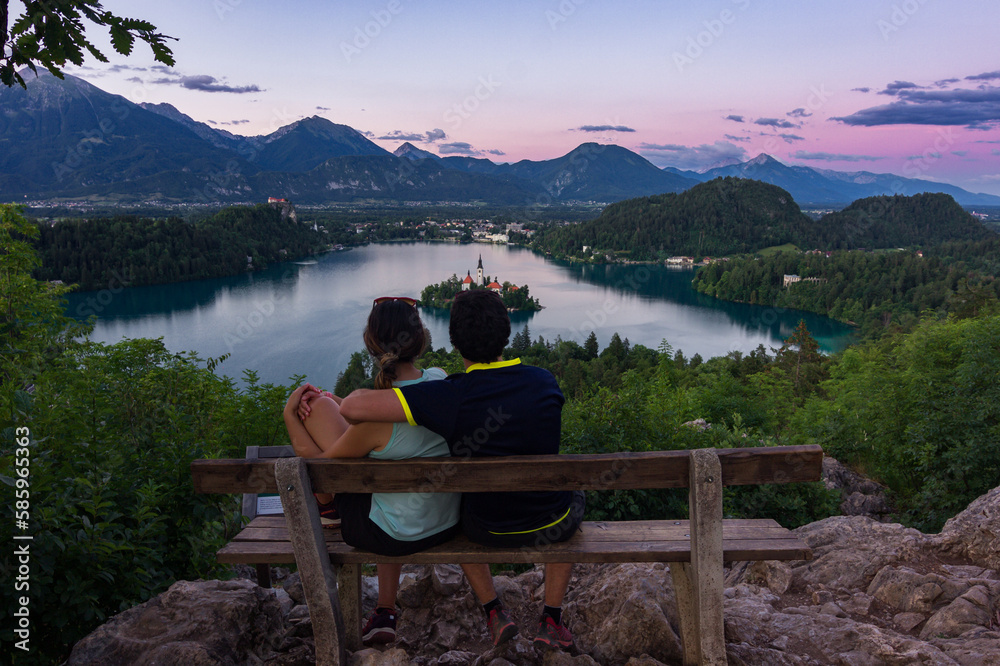 View of lake of Bled in Slovenia