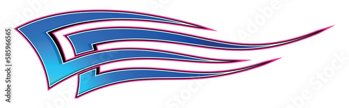 Race car body side sticker sports car abstract tribal tattoo decoration. Eps 10 vector art image illustration. Side strip decal for car, auto, truck, boat, suv, motorcycle.