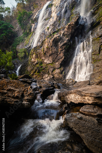 Khlong Lan Waterfall, Beautiful waterfalls in klong Lan national park of Thailand