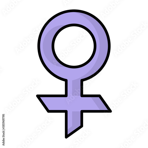 Venus Astrology Line Color icon