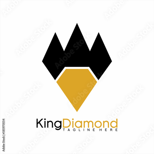 Diamond logo design with King's Crown concept.