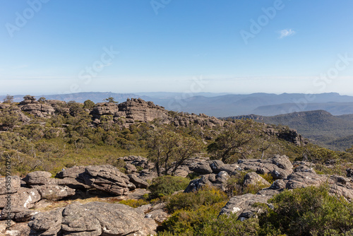 Rock formations in the Grampians National Park, Victoria Australia
