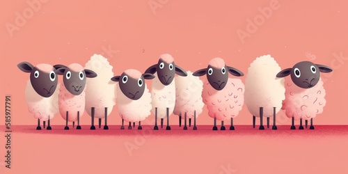 A group of cute fluffy pink...