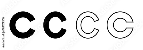 Copyright icon vector for web and mobile app. copyright sign and symbol