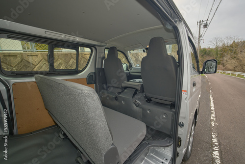 商用バンの内装