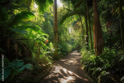 A Path in a tropical forest Generative AI