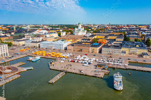 Panorama view of Helsinki in Finland