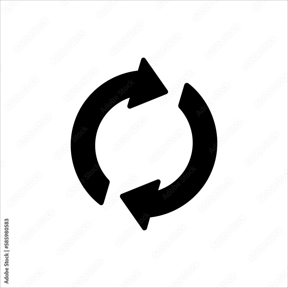 double reverse arrow, replace icon, exchange linear sign, vector illustration on white background double reverse arrow, replace icon, exchange linear sign, vector illustration on white background