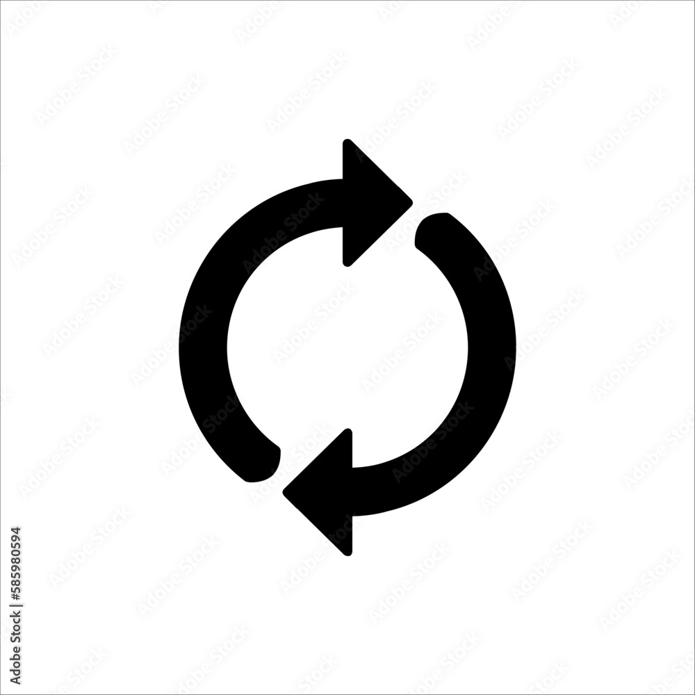 double reverse arrow, replace icon, exchange linear sign, vector illustration on white background double reverse arrow, replace icon, exchange linear sign, vector illustration on white background