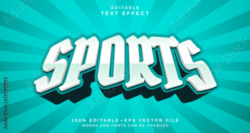 Editable text style effect - Sports text style theme.