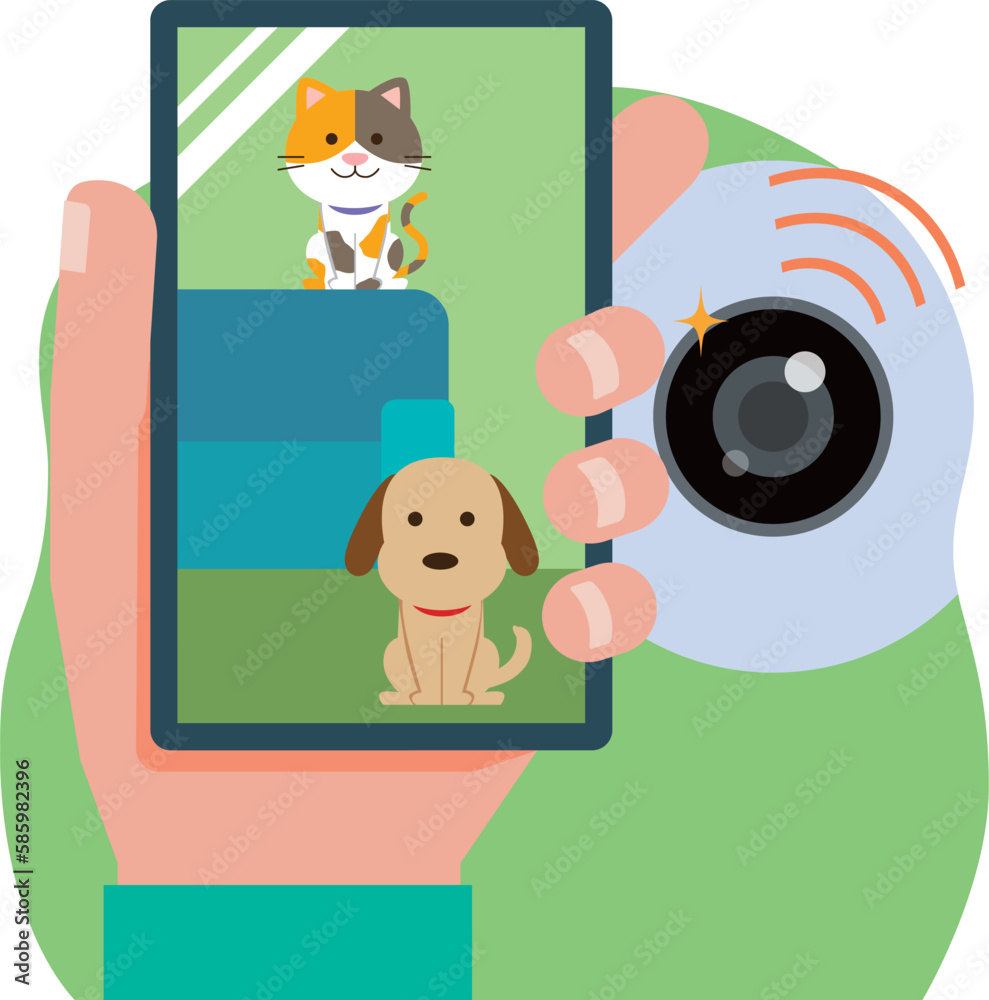 Fototapeta premium ペットの見守りカメラ