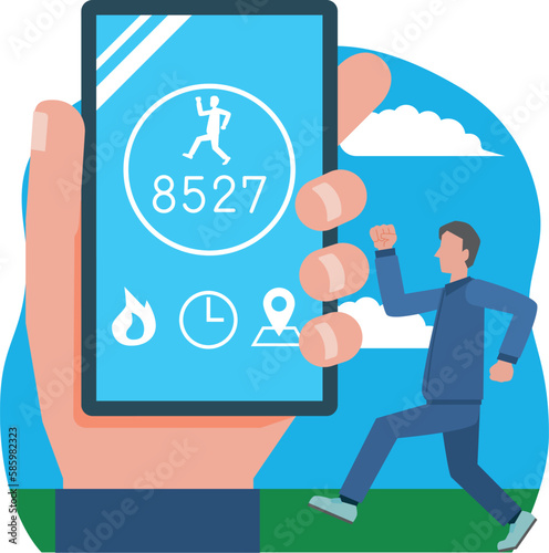 スマートフォンとウォーキングアプリ