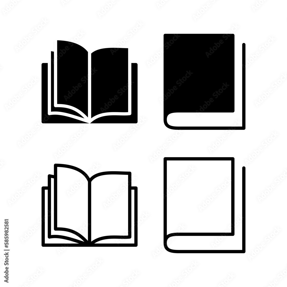 Book icon vector illustration. open book sign and symbol. ebook icon Book icon vector illustration. open book sign and symbol. ebook icon