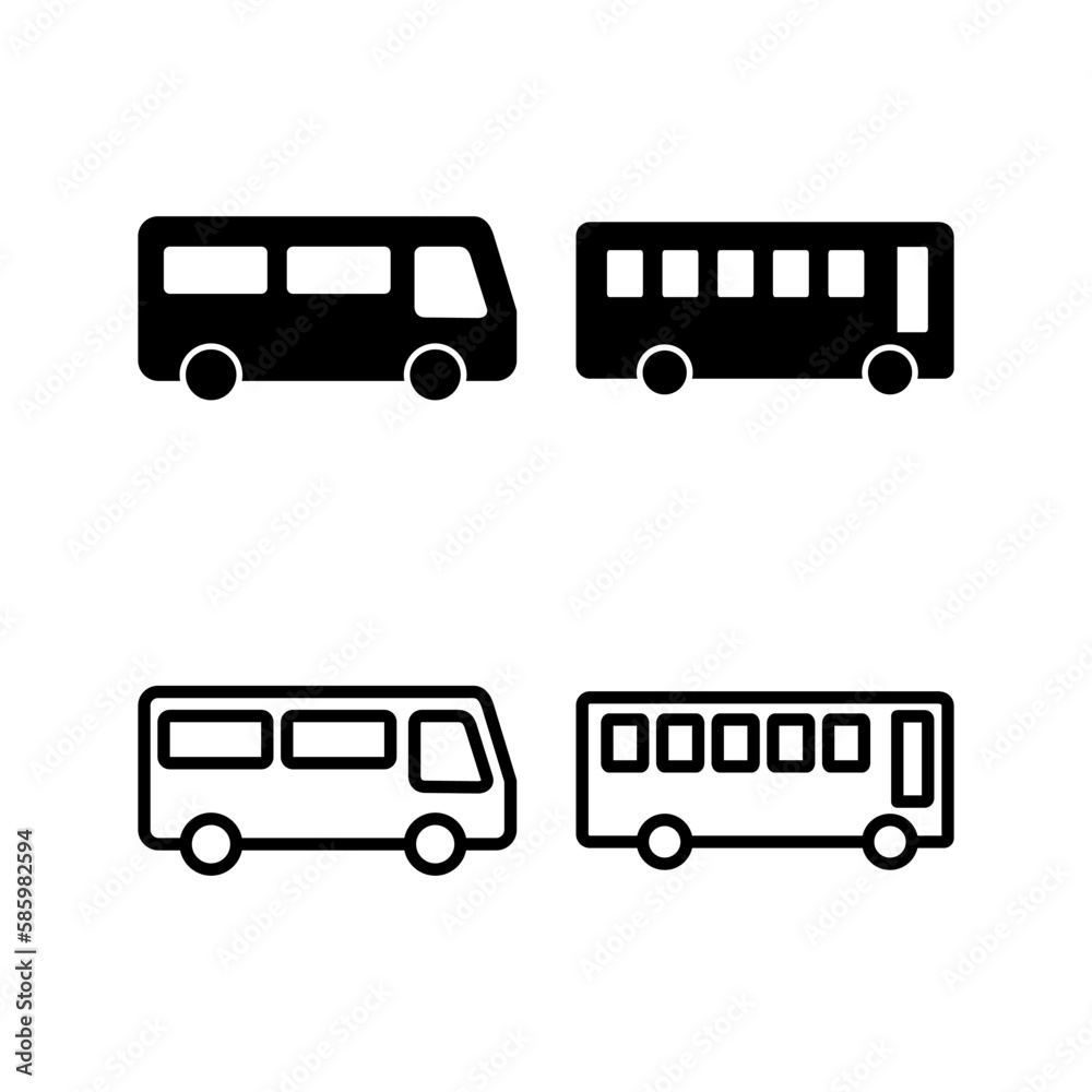 Bus icon vector illustration. bus sign and symbol. transport symbol Bus icon vector illustration. bus sign and symbol. transport symbol