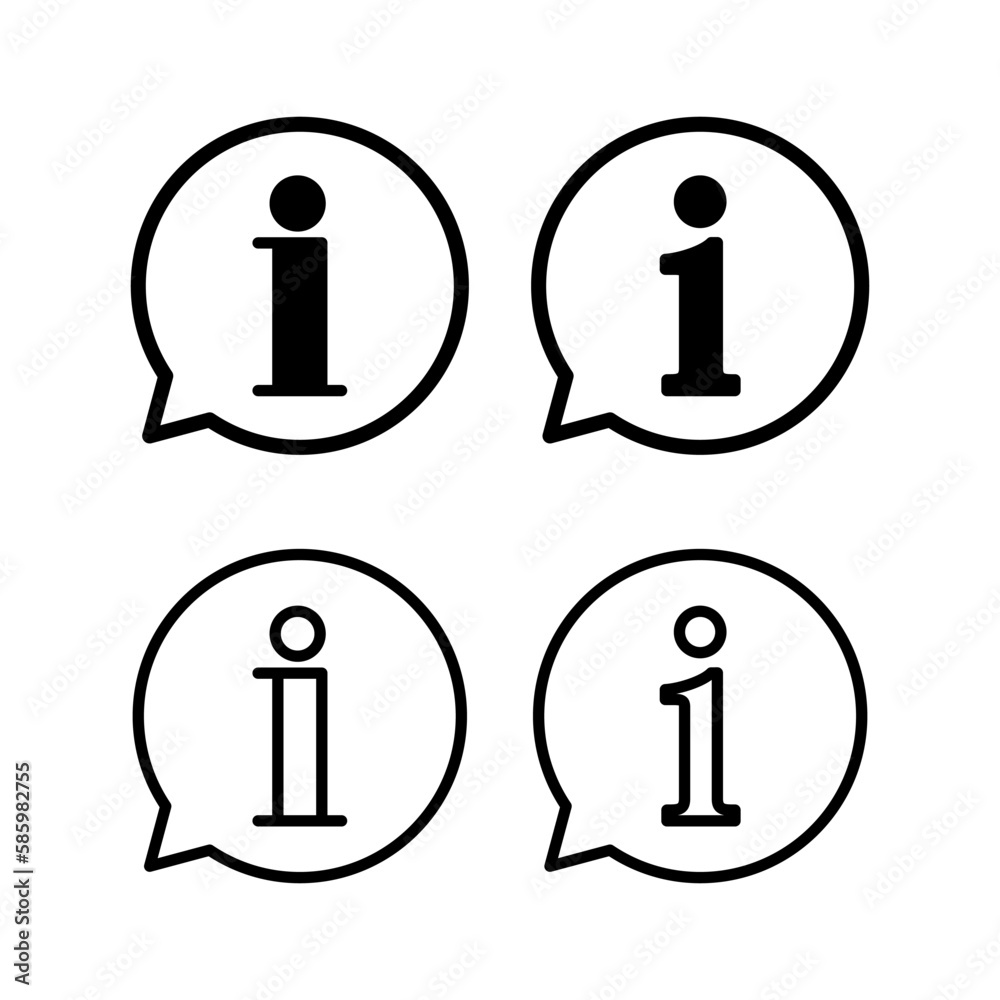 Info sign icon vector illustration. about us sign and symbol. Faq icon Info sign icon vector illustration. about us sign and symbol. Faq icon