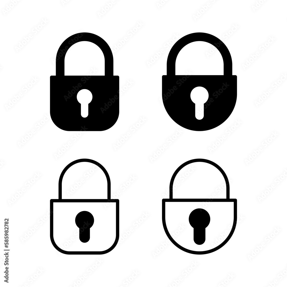 Lock icon vector illustration. Padlock sign and symbol. Encryption icon. Security symbol Lock icon vector illustration. Padlock sign and symbol. Encryption icon. Security symbol