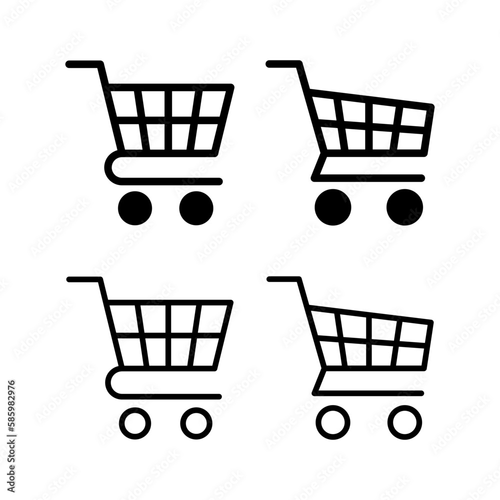 Shopping icon vector illustration. Shopping cart sign and symbol. Trolley icon Shopping icon vector illustration. Shopping cart sign and symbol. Trolley icon