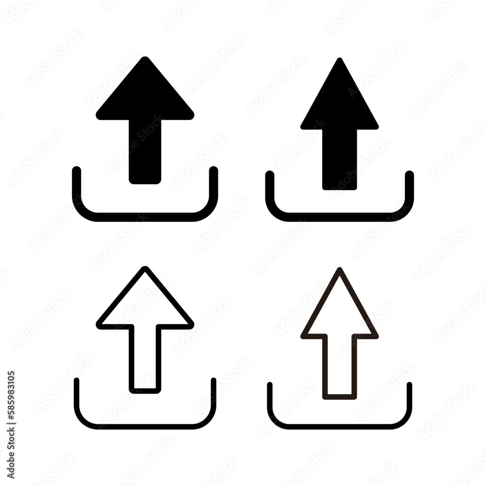 Upload icon vector illustration. load data sign and symbol Upload icon vector illustration. load data sign and symbol