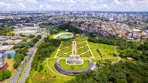 Foto aérea da cidade de Curitiba Paraná Brasil