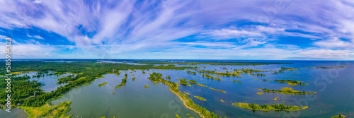 Slika na platnu Panorama view of Kvarken archipelago in Finland