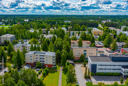 Aerial view of Finnish town Seinäjoki photo