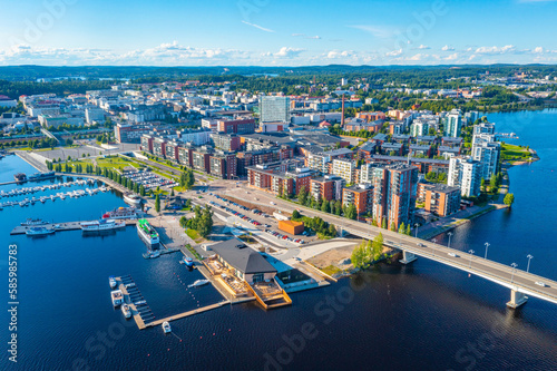 Vászonkép Panorama view of Jyväskylä, Finland