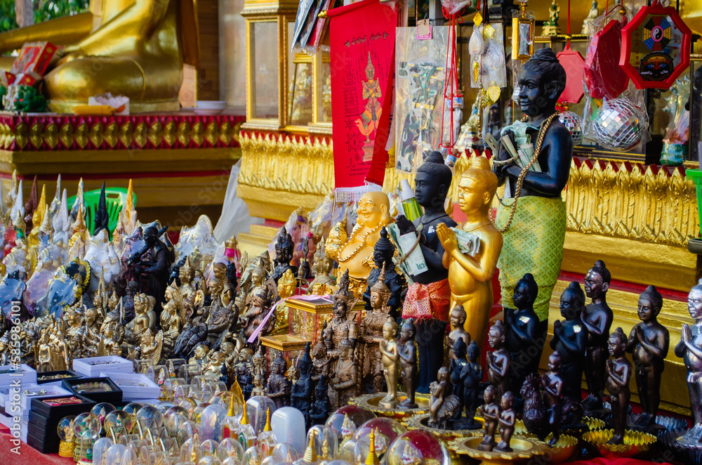 Shop at the Big Buddha Temple in Pattaya Thailand. Buddha Purnima - Buddha's Birthday