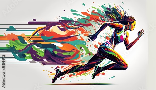Running: A Dynamic and Energetic Concept Image