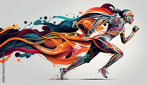 Running: A Dynamic and Energetic Concept Image