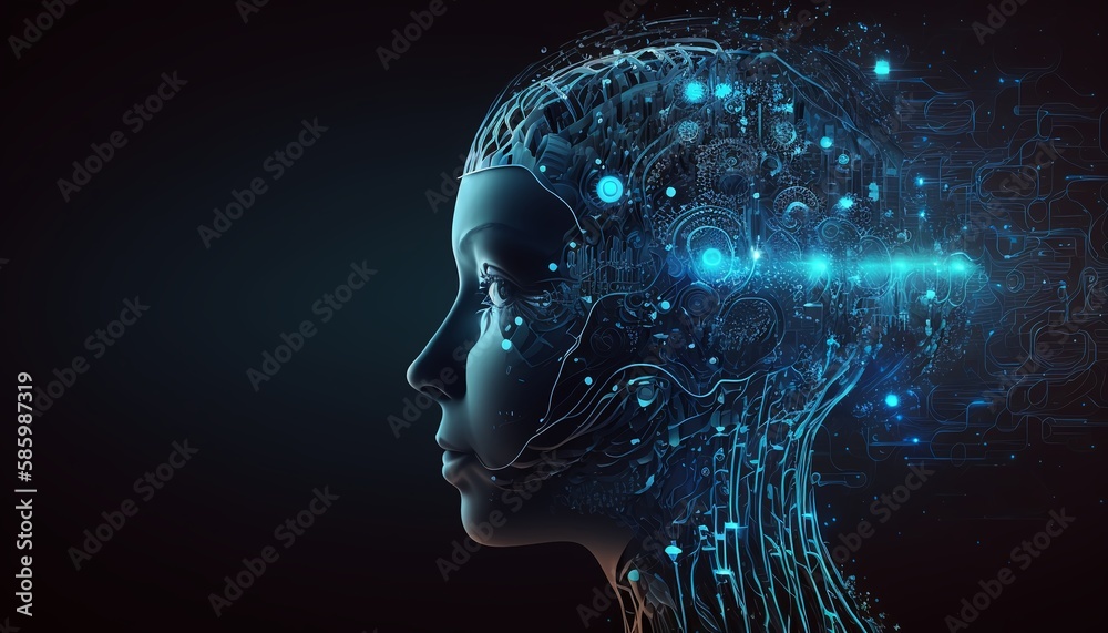 AI technology neural network background image,Generative AI AI technology neural network background image,Generative AI