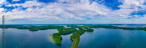 Canvastavla Panorama view of Punkaharju ridge in Finland