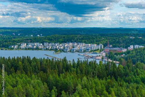 Waterfront of Finnish town Lahti photo