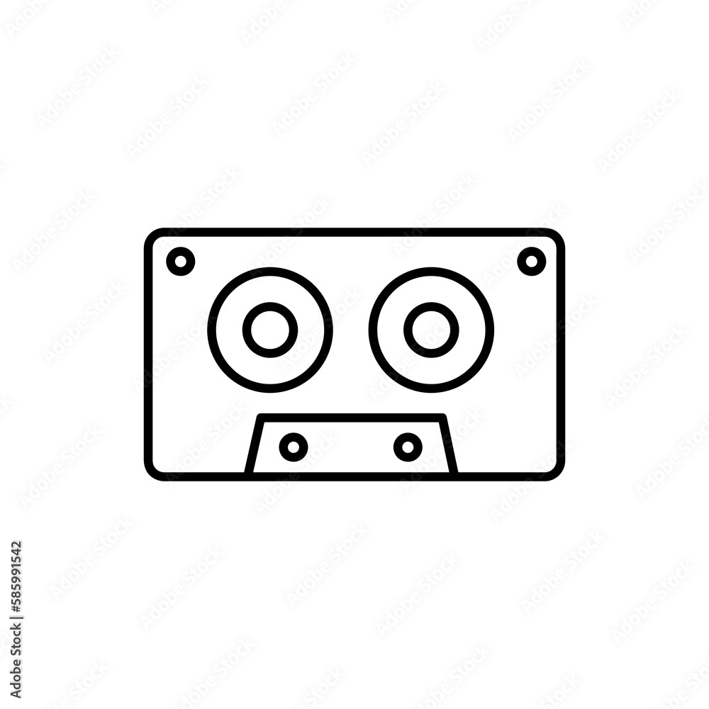 Cassette vector icon, old school symbol. flat vector illustration for web site or mobile app.eps Cassette vector icon, old school symbol. flat vector illustration for web site or mobile app.eps