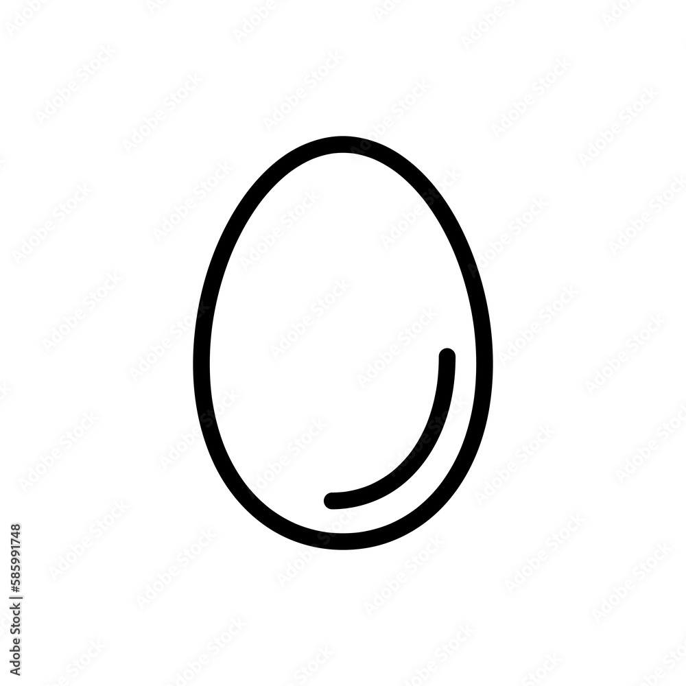 Egg vector icon flat illustration on white background..eps