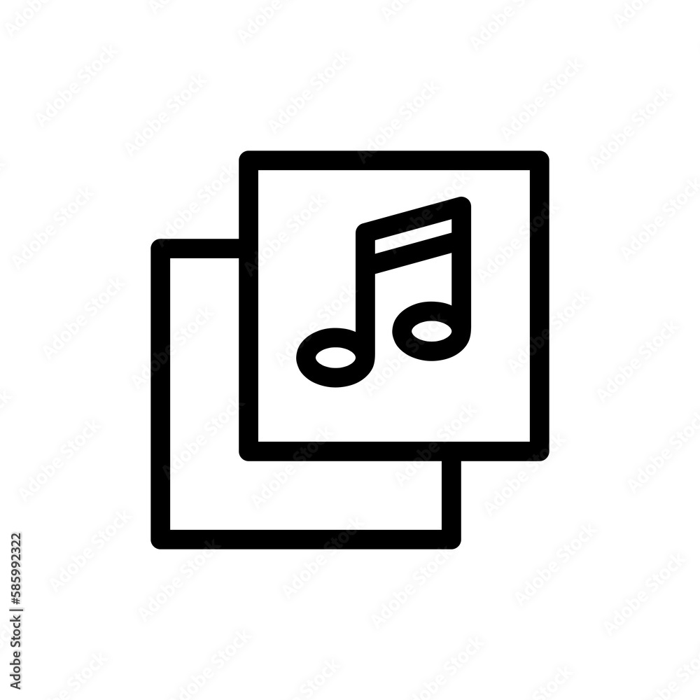 Music vector icon flat illustration on white background..eps Music vector icon flat illustration on white background..eps