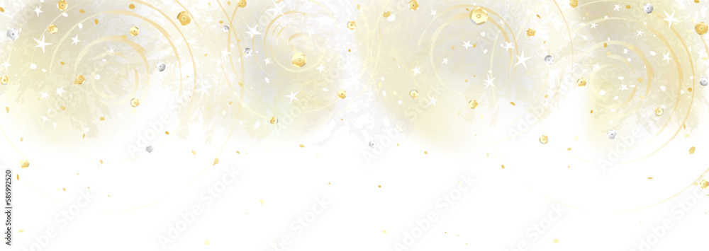 幻想的な星空のようなゴールドの背景