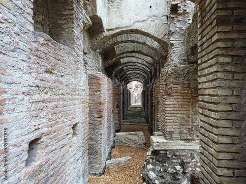 Canvas Print Underground at the Colosseum in Rome, Italy
