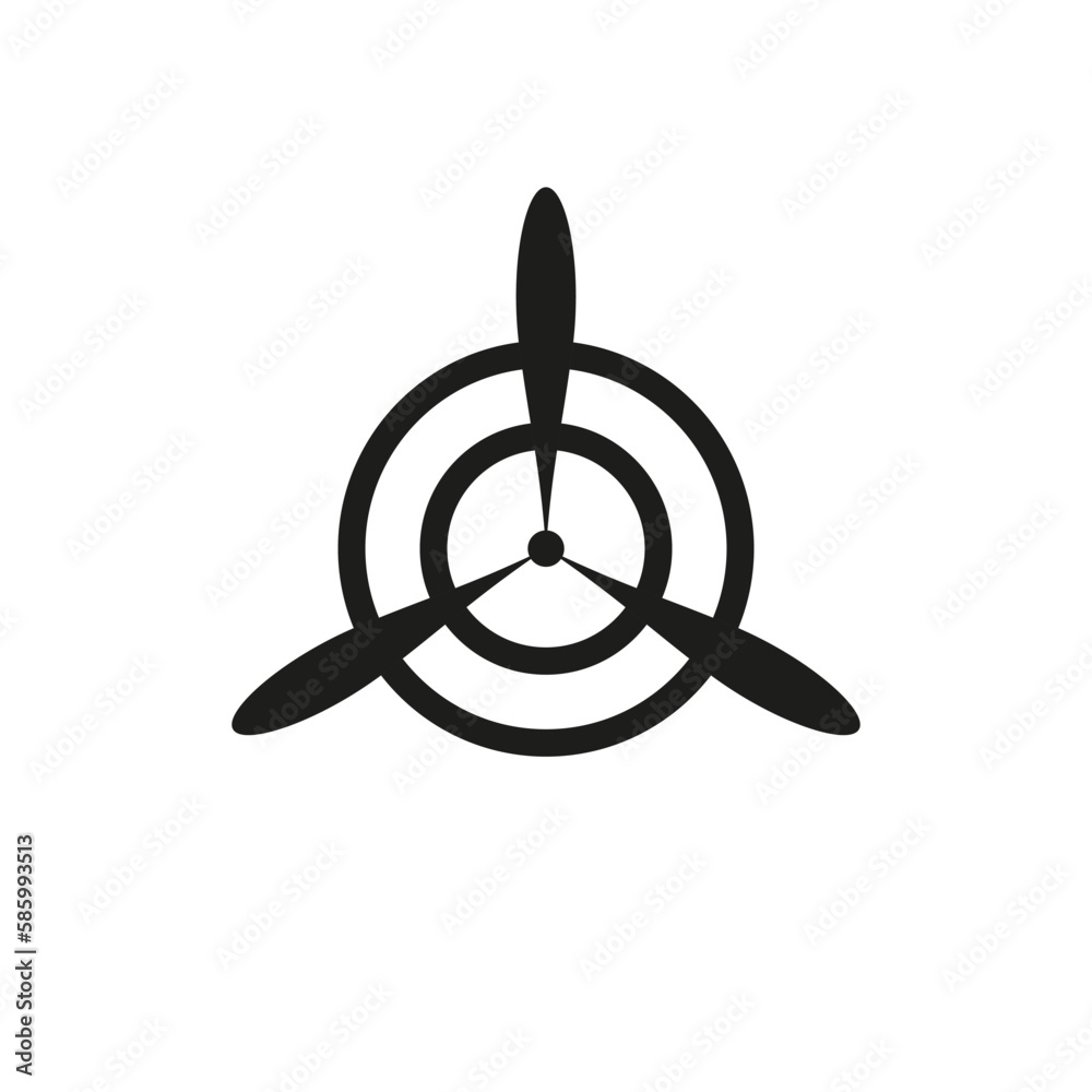 Propeller icon in flat style. Airplane fly. Air transportation. Vector illustration. Propeller icon in flat style. Airplane fly. Air transportation. Vector illustration.