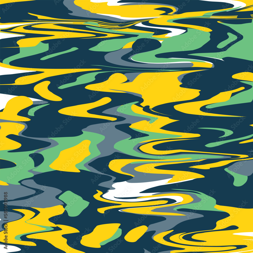 Naklejka premium Abstract Fluid Vector Shapes retro vintage