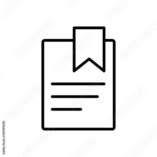 Bookmark document vector icon flat illustration on white background..eps