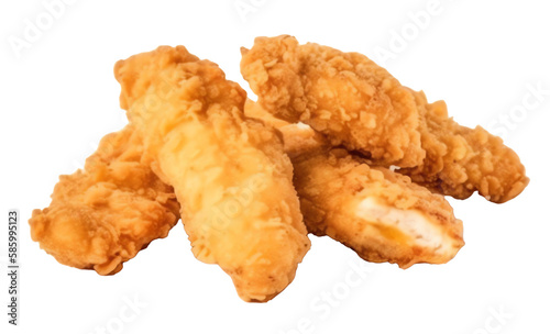 chicken tenders isolated on transparent background