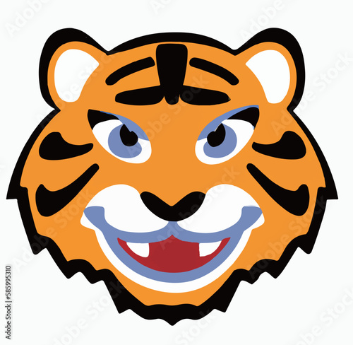 tiger head vector texture