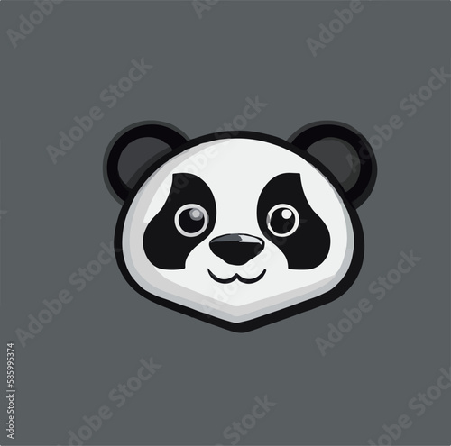 panda head vector texture