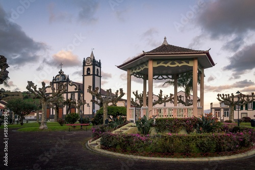 Igreja Matriz de Sao Sebastiao view on a gloomy day photo