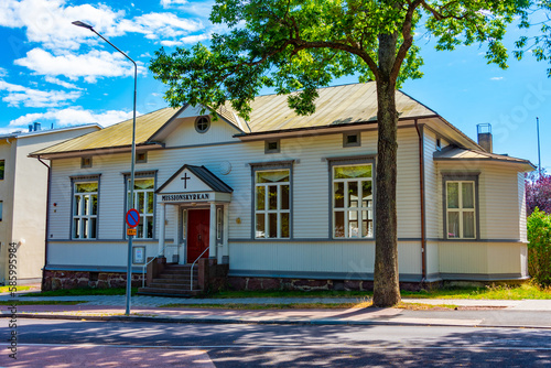 Mission church in Finnish town Mariehamn photo