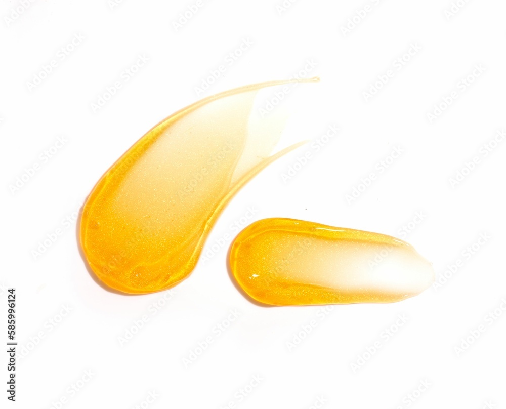 Gold skincare textures on a white background Gold skincare textures on a white background