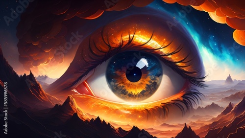 O olho de Deus no espaço photo